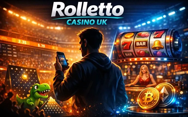 Rolletto Casino login page banner